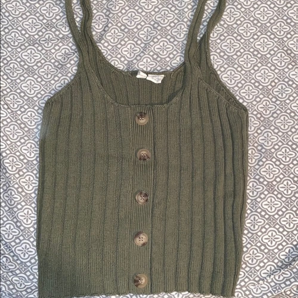 Olive green top
